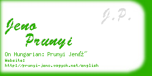 jeno prunyi business card